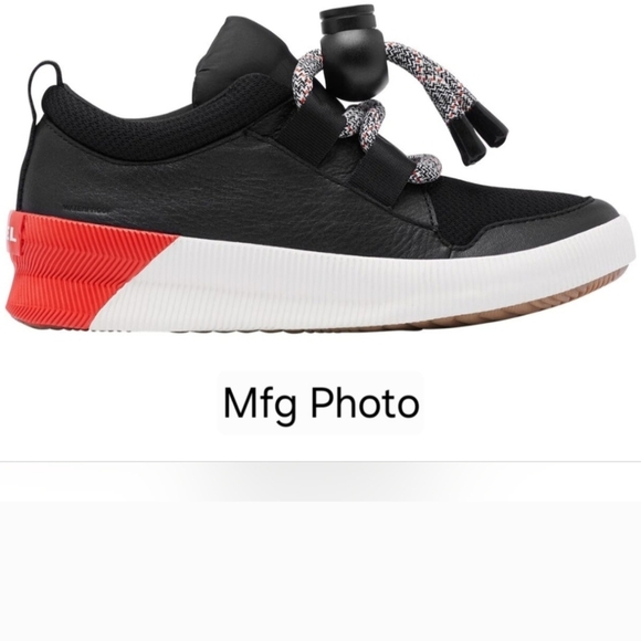 Sorel Black and Red Women's Sneakers - Picture 1 of 7